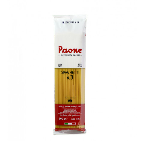 Спагетті №3 0.5 кг tm "Paone" Спагетті №3 0.5 кг tm "Paone"